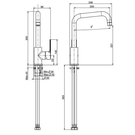 Fima Carlo Frattini Kitchen Смеситель для кухни, на 1 отв., Mast, цвет: чёрный матовый, артикул F3137/1NS