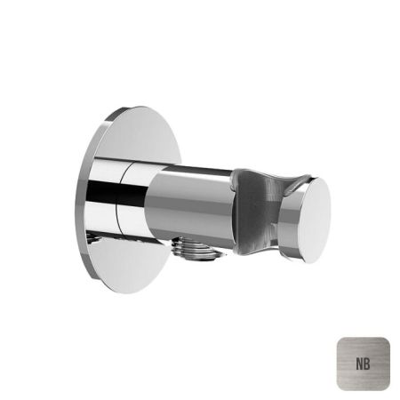 Almar ROUND Душевое подключение с держателем круглое, кругл. отражатель, Nickel Brushed, артикул E095037.NB