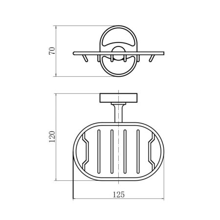 Мыльница FASHUN A1902-1, хром