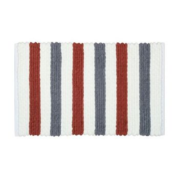 Коврик для ванной комнаты FIXSEN AMBER FX-8040X, синий/красный/белый