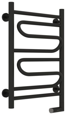 Полотенцесушитель электрический "ЭЛЕГИЯ 2.0" 600х400 / МЭМ правый (Матовый черный)