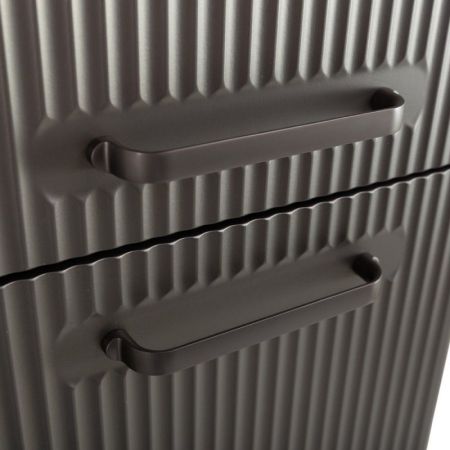 DUE Шкаф подвесной с двумя распашными дверцами с доводчиками, с двумя полками, универсальный, Bianco Lucido, 400x300x1500, DUE-1500-2A-SC-BL-P, артикул DUE-1500-2A-SC-BL-P