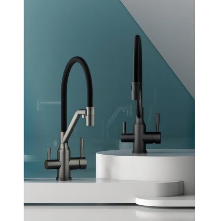 Смеситель для кухни с подключением фильтра Raglo R81.62.09, графит