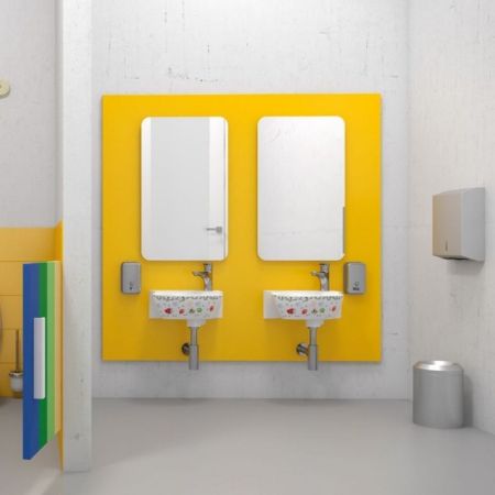 Раковина Creavit Cocuk 38 CK035-00CB00E-FF00 детская Белая с декором, артикул CK035-00CB00E-FF00