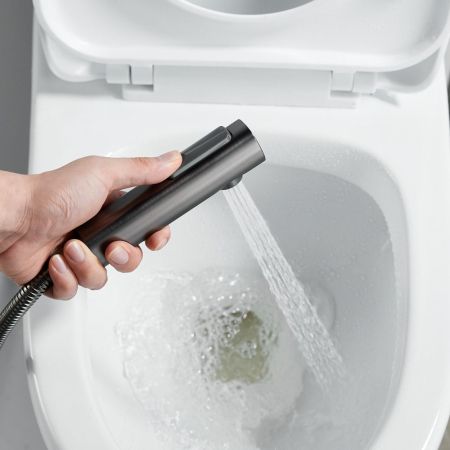 Гигиенический душ со смесителем Raffine F0599T-1, оружейная сталь