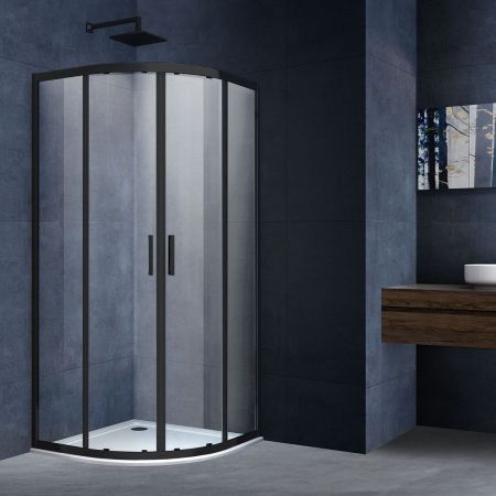 Душевые уголки Vincea Душевой уголок Alpha VSQ-3AL900CLB, 900*900, черный, стекло прозрачное,, артикул VSQ-3AL900CLB