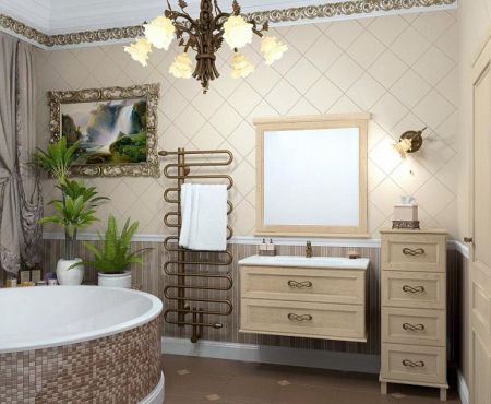 Зеркало Гарда 90 Opadiris Слоновая кость