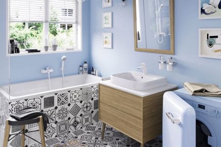 Смеситель для ванны Kludi Pure&Easy 376819165 Белый Хром, артикул 376819165