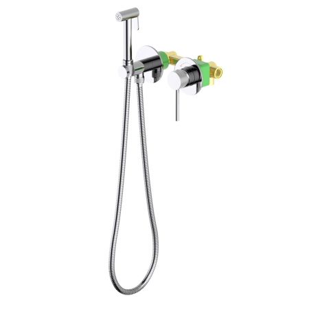 Смеситель встроенный с гигиеническим душем с защитой от ожогов Timo Saona 2339/00SM хром, артикул 2339/00SM