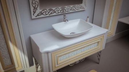 Раковина Florentina Моника 55,8 см 10.111.00560.001, белая, артикул 10.111.00560.001