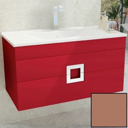 Тумба с раковиной SanVit Квадро Lux New 100 kkvadn100 в цвете Ral подвесная Капучино Тумба с раковиной SanVit Квадро Lux New 100 kkvadn100 в цвете Ral подвесная Капучино