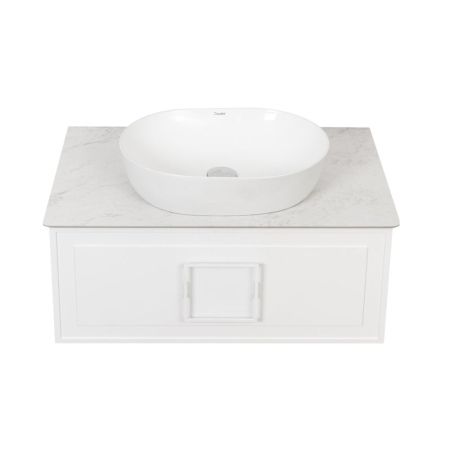 Тумба под раковину подвесная La Fenice Cubo FNC-01-CUB-B-80, белая, артикул FNC-01-CUB-B-80