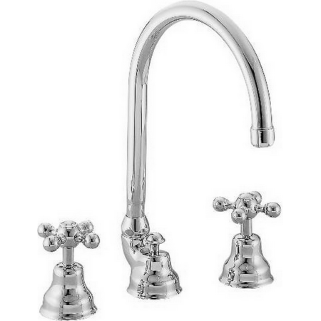 CISAL Arcana Ceramic Смеситель для раковины на 3 отверстия, с донным клапаном, цвет хром, артикул AC00106021