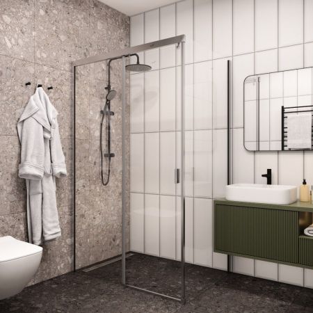 Ограждение MARBELLA 120 L душевое Cerutti SPA без поддона (80x120x190), артикул MARBELLA 120 L