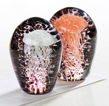 Casablanca, стеклянная скульптура "Медузы", цвет черно-бело-красный