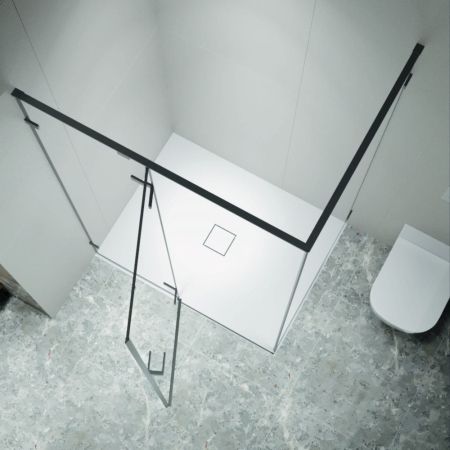 Душевой уголок с распашной дверью на петлях - RGW SV-040Gr (Матовое-Сатинат, 1200x900)