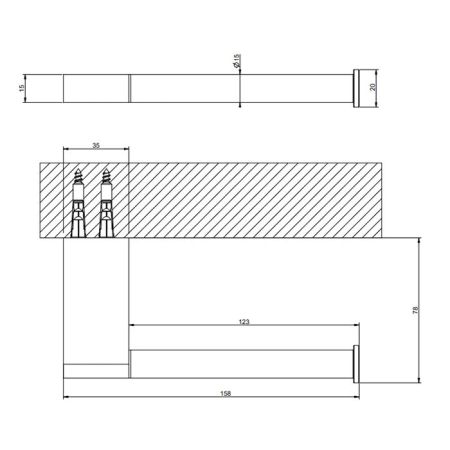 GESSI Origini Настенный держатель для туалетной бумаги, цвет Finox Brushed Nickel, артикул 66455#149
