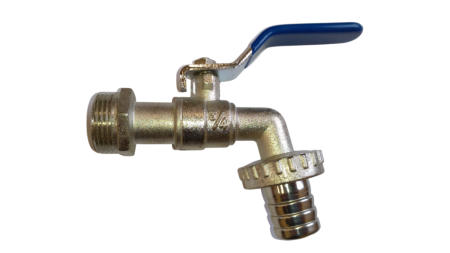 Кран шаровой со штуцером 3/4" VN-CN34 водоразборный никилированный ручка, артикул VN-CN34