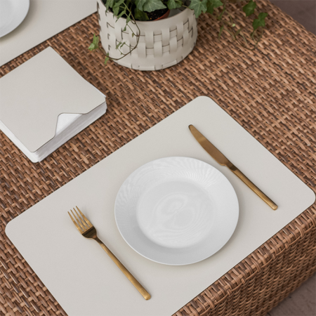 ADJ Прямоугольный плейсмат, 45x30 см., цвет: устричный/пепельная роза, артикул 0002.02/07