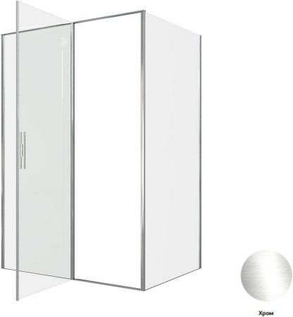 Душевой уголок Allen Brau Priority 140x100 3.31034.00 + 3.31046.00 хром, артикул 3.31034.00 + 3.31046.00