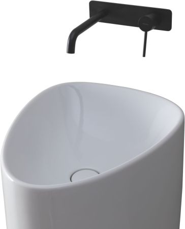 Раковина напольная Allen Brau Infinity 4.21016.20 белый глянец, артикул 4.21016.20