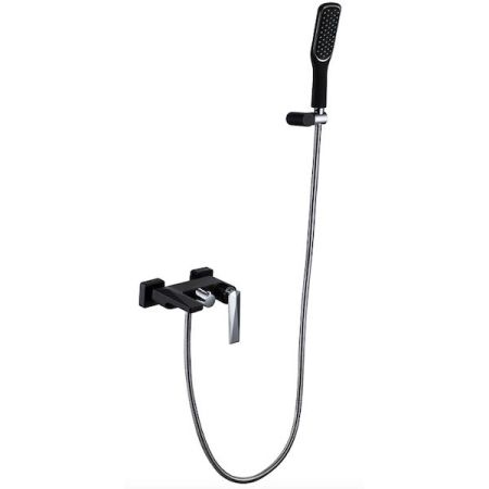 Смеситель для ванны с душ.гарнитуром VENTURO черный + хром, артикул 373-B