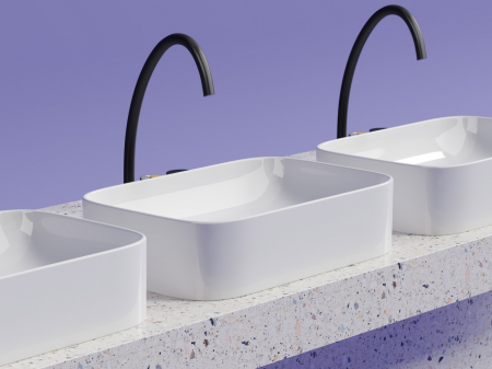 Умывальник чаша накладная прямоугольная Элемент (Element) 605x380x150мм, артикул CN6053