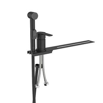 Гигиенический душ Milardo с установкой на унитаз, черный матовый, Tidy (001BL00M08)