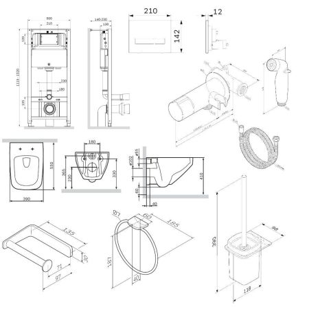 CK50GG Inspire V2.0 Подвесной комплект, черный, артикул CK50GG