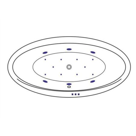 Ванна EXCELLENT Lumina 190x95 "RELAX" (золото), артикул WAEX.LUM19.RELAX.GL