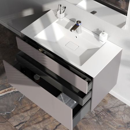 M50AFHX1003EGM Inspire V2.0, База под раковину, подвесная, 100 см, 3 ящика, push-to-open, элегантный, артикул M50AFHX1003EGM