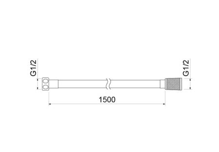Шланг для душа 150 см нержавейка AQUATEK, матовый черный AQ2105MB, артикул AQ2105MB