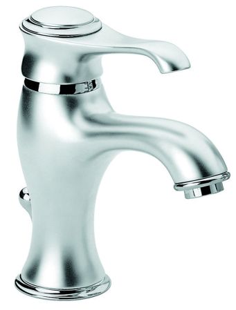 Emmevi Tiffany, однорычажный смеситель для раковины с донным клапаном, цвет матовый хром-хром, артикул 6003SC