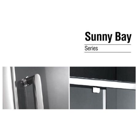Душевой уголок Gemy Sunny Bay 70х85 прямоугольный профиль Хром стекло прозрачное