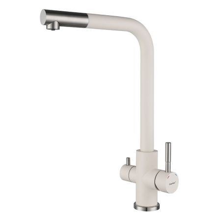 Смеситель для кухни с подключением фильтра GranFest Z-5421, белый