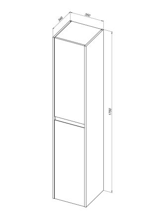 Шкаф-пенал Aquanet Nova Lite 35 дуб рошелье, артикул 00242265