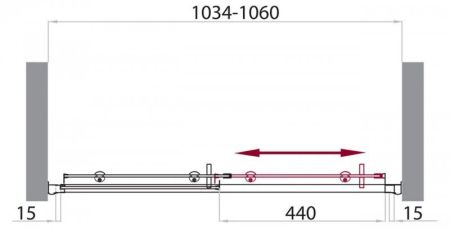 Душевая дверь BelBagno UNO-BF-1-140-C-Cr
