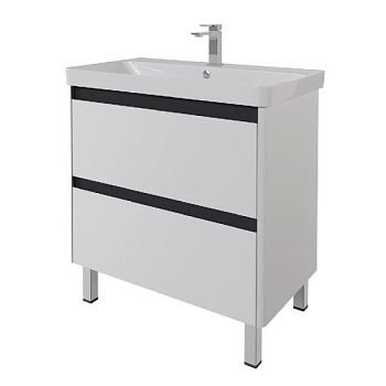 Тумба с раковиной подвесная/напольная Dreja Luxury Plus 80 см, белый