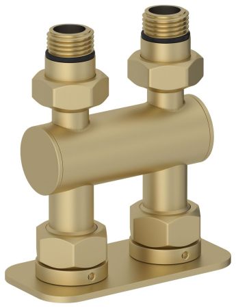 Модуль 2х1/2" прямой EU50 (Матовая Шампань), артикул 022-1537-1234