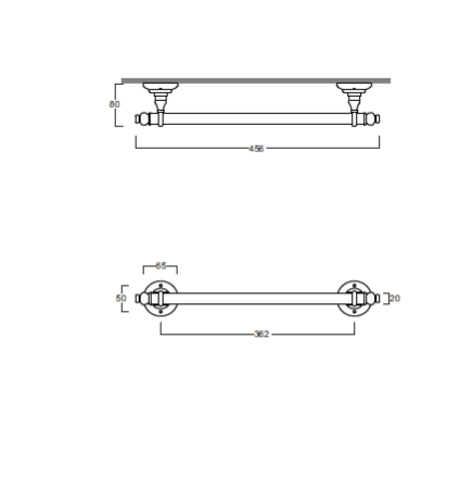 SIMAS Accessori Вешалка для полотенец, 40см,цвет хром, артикул 260215cr