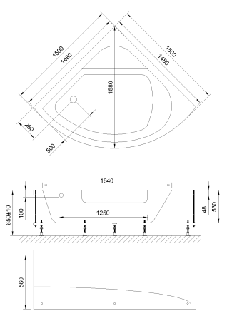 Гидромассажная ванна Royal Bath ROJO COMFORT 150x150x65, артикул RB375201CO