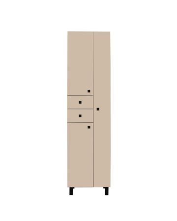 Шкаф-колонна Runo 50 правый какао/бежевый (00-00004888), артикул 00-00004888