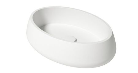 Zenon Elipse, накладная раковина овальной формы, 60х42х15 см, цвет белый матовый, артикул 4000.000.000.000.39676