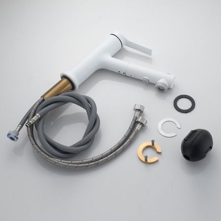 Смеситель для раковины многофункциональный Raffine F281C, белый