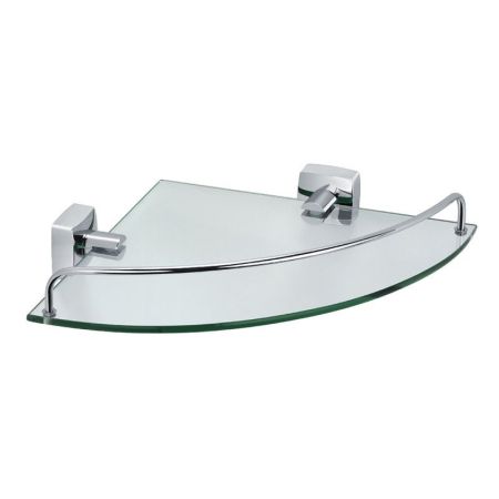 Полка стеклянная угловая FIXSEN KVADRO FX-61303A, хром, артикул FX-61303A