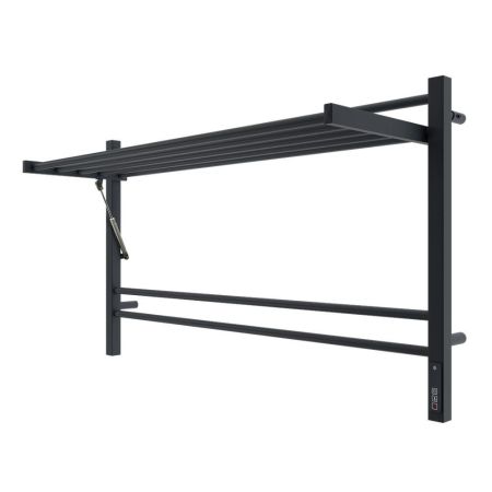 Полотенцесушитель электрический с полкой Terminus Горизонт П8 100х60 КС, черный муар, артикул 4670078543325