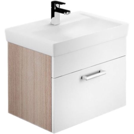 Тумба с раковиной Iddis Mirro 60 подвесная Белая Светлое дерево, артикул MIR60W0i95K