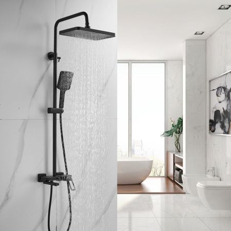 Душевая система Shevanik S6826H, черный