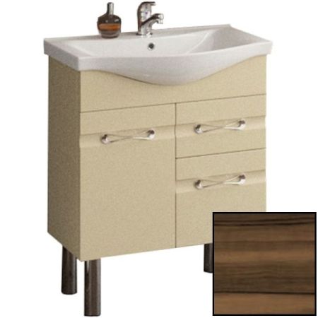 Тумба с раковиной SanVit Прима 65 kprim065 с фактурой под дерево прямые ручки Кедр, артикул kprim065