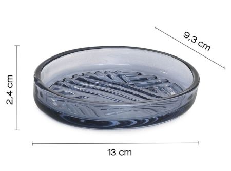 Gedy Corinne, настольная стеклянная мыльница, цвет голубой, артикул CR11(05)